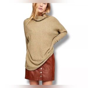 We The Free Kitty Thermal Olive 🫒 colour Funnel neck Neck drop shoulder Sweater